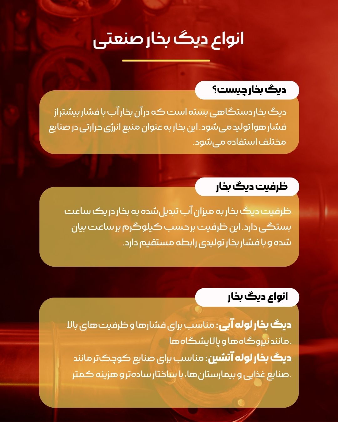 انتخاب دیگ بخار مناسب